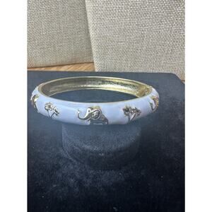 Sequin Nordstrom Multicolor Gold Tone Statement Enamel Bangle Bracelet # 340